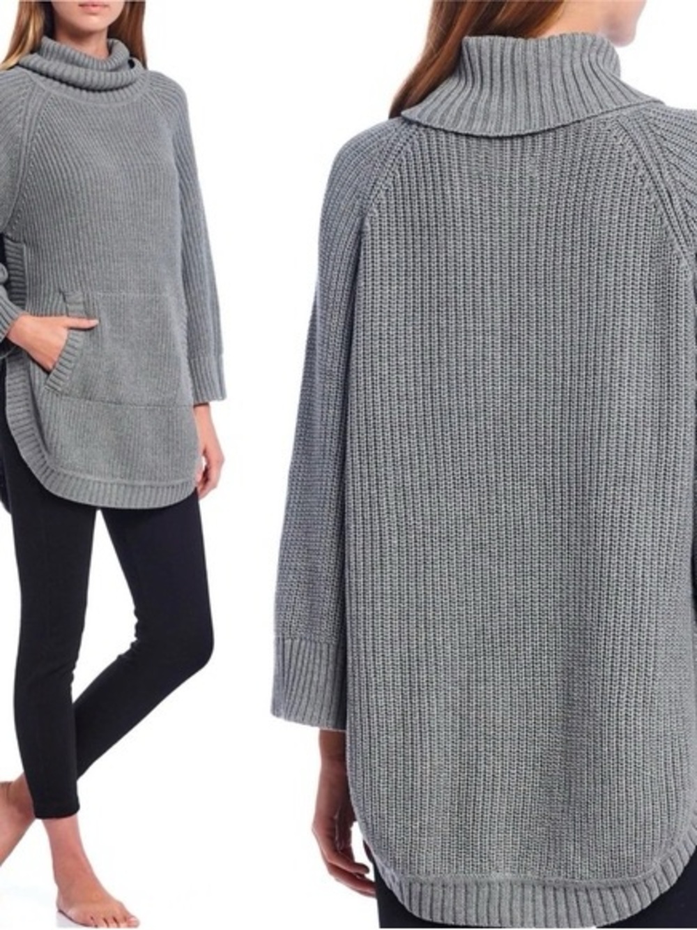 UGG Raelynn gray poncho sweater XS